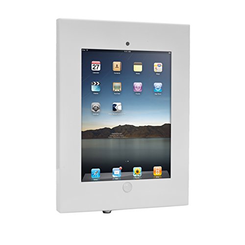 Product Cover Anti-Theft Tablet Security Case Holder - 11 Inch Metal Heavy Duty Vesa Wall Mount Tablet Kiosk w/Lock and Key, Landscape/Portrait Mounting, for iPad 2, 3, 4, Air, Air 2 Tablets - Pyle PSPADLKW08W