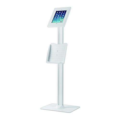 Product Cover Anti-Theft Adjustable Tablet Security Stand - Heavy Duty Aluminum Metal Floor Standing Kiosk Mount Tablet Case Holder Display w/ 42.75 Inch Pole, For iPad 2 3 4 Air Air2 Tablets - Pyle PMKSPADLK48