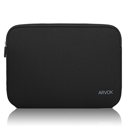Product Cover Arvok 11-12 Inch Laptop Sleeve Multi-Color & Size Choices Case/Water-Resistant Neoprene Notebook Computer Pocket Tablet Briefcase Carrying Bag/Pouch Skin Cover for Acer/Asus/Dell/Lenovo, Black