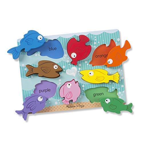 Product Cover Melissa and Doug Colorful Fish Wooden Chunky Puzzle (8 Pieces)