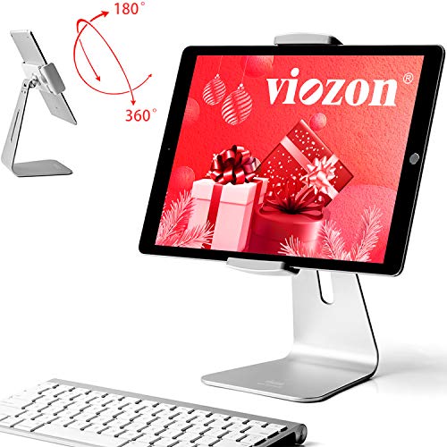 Product Cover viozon iPad Pro Stand, Tablet Stands 360° Rotatable Aluminum Alloy Desktop Mount Stand for 7-13inch iPad Pro iPadAir iPad Mini Surface and Surface Pro (Silver General)