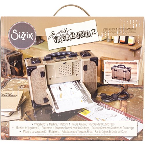 Product Cover Sizzix Tim Holtz Vagabond 2 Electric Embossing Extended Platform and Java Standard Pads Die Cutting Machine, 6 In (15.24 Cm) Opening