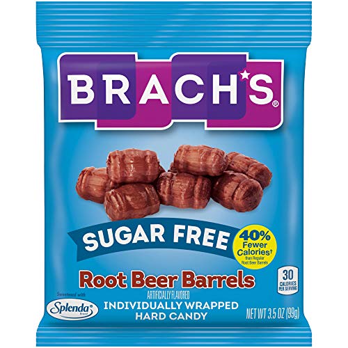 Product Cover Brach's Root Beer Barrels, Sugar Free, 3.5 Ounce (Pack of 12) by Brach's