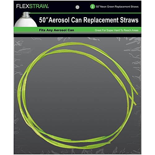 Product Cover ShopStraw FS250 FlexStraw Aerosol Can Replacement Straws, Neon Green, 50