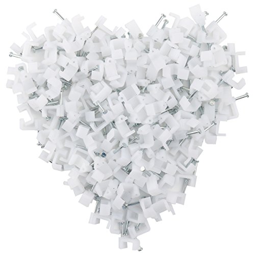 Product Cover Ethernet Cable Clips Jadaol 200 Pieces for Cat7 Cables (White-8mm)