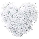 Product Cover Ethernet Cable Clips Jadaol White 200 Pieces for Cat7 cables - 7mm 6mm