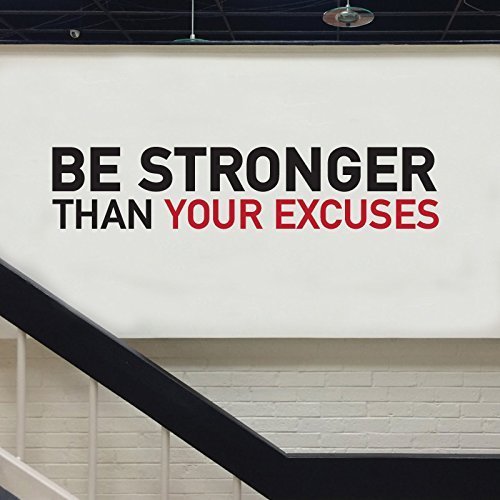 Product Cover Bubbles Designs BE Stronger Than RED - Black - Home and Gym Motivate Wall Decal