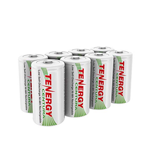 Product Cover Tenergy Centura 1.2V NiMH Rechargeable D Battery, 8000mAh Low Self Discharge D Cell Batteries, Pre-Charged D Size Battery, 8 Pack - UL Certified