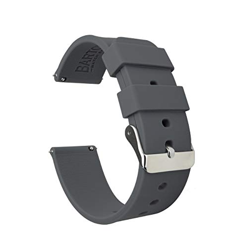 Product Cover 22mm Smoke Grey - BARTON Watch Bands - Soft Silicone Quick Release Straps