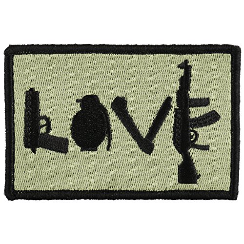 Product Cover OneTigris Original Patch Tactical Morale Military Patch (Love - Olive Green)