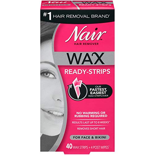 Product Cover Nair Wax Ready-Strips for Face and Bikini, 40 Count