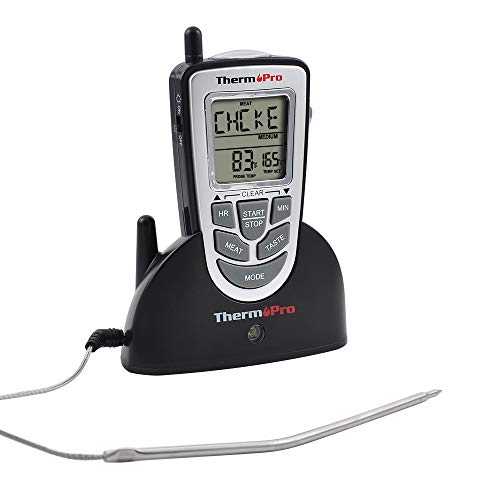 Product Cover ThermoPro TP09 Wireless Remote Digital Meat Thermometer for Grilling Smoker Oven Food Grill BBQ Thermometer with Long Range, Instant Read Cooking Thermometer, Battery Included