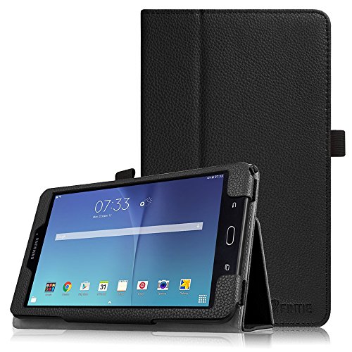 Product Cover Fintie Folio Case for Samsung Galaxy Tab E 8.0 - Premium PU Leather Slim Fit Smart Stand Cover for Galaxy Tab E 32GB SM-T378 / Tab E 8.0-Inch SM-T375 / SM-T377 Tablet, Black