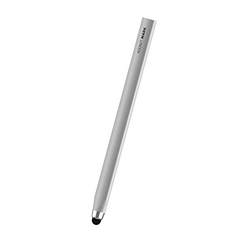 Product Cover Adonit Mark Executive Capacitive Stylus for Touchscreen Kindle Touch iPad/Air/iPad Pro/Mini, iPhone 11/Pro Max/8/7/XR/XS/XR/X, Samsung S10/9/8/Plus/Note+, and All Android iOS Devices Tablets - Silver