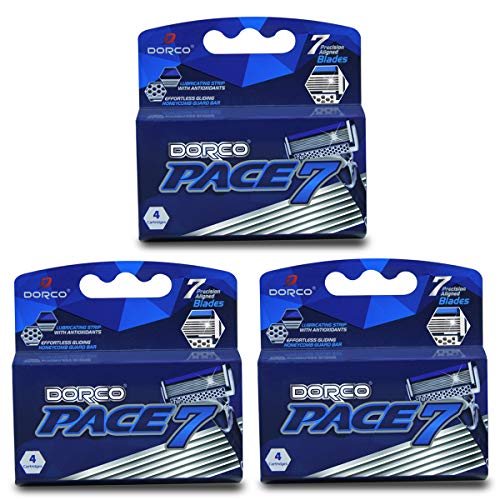Product Cover Dorco Pace 7 - World's First and Only Seven Blade Razor- 12 Cartridges (No Handle)