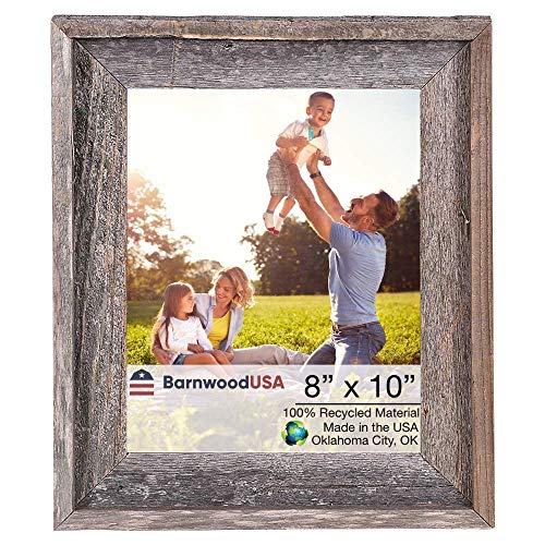 Product Cover BarnwoodUSA Rustic Farmhouse Signature Picture Frame - Our 8x10 Picture Frame can be Mounted Horizontally or Vertically and is Crafted from 100% Recycled and Reclaimed Wood | No Assembly Required