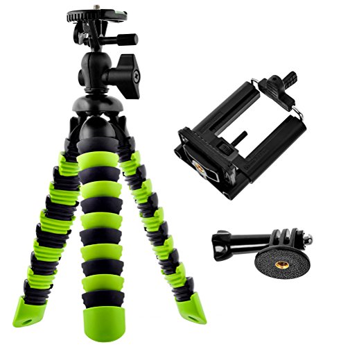 Product Cover Bontend Flexible Tripod with iPhone and Smartphone Holder - A Light Camera Stand for DSLR, SLR - Free Gopro Mount