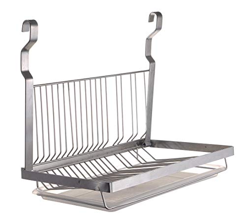 Product Cover TQVAI Hanging Dish Drying Rack with Drain Board - Stainless Steel