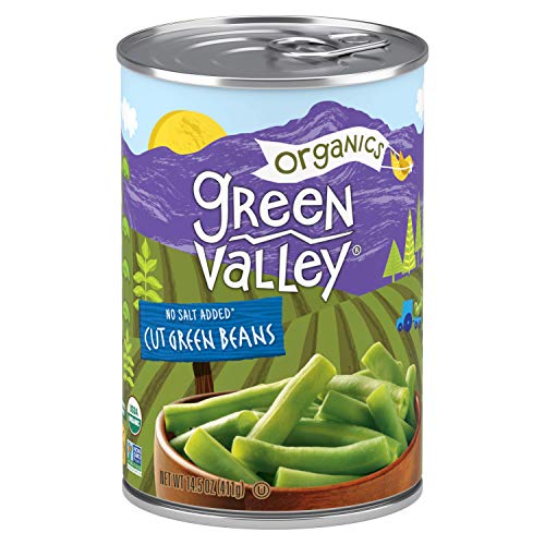 Product Cover Green Valley Organics Cut Green Beans | Certified Organic | Non-GMO Project Verified | Deliciously Tender-Crisp | 14.5 ounce can (Pack of 12)