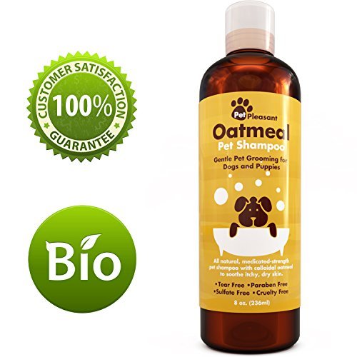 Product Cover Oatmeal Pet Shampoo for Dogs & Puppies - Best All Natural Doggy Shampoo & Conditioner for Itchy and Dry Skin - Medicated Strength Deodorizer - 8 oz