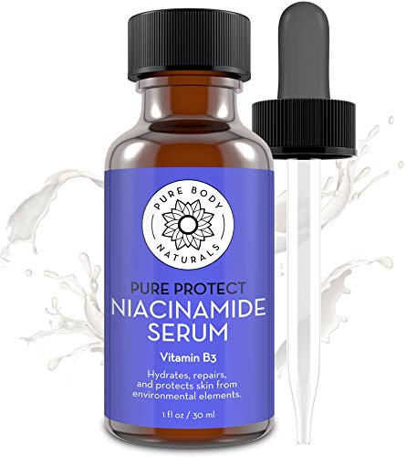 Product Cover Vitamin B3 Niacinamide Serum by Pure Body Naturals, 1 Fluid Ounce - Super Moisturizer Cream for A Younger Looking Face and Body - Pore Reducing Facial Lotion - Pure and Natural Ingredients