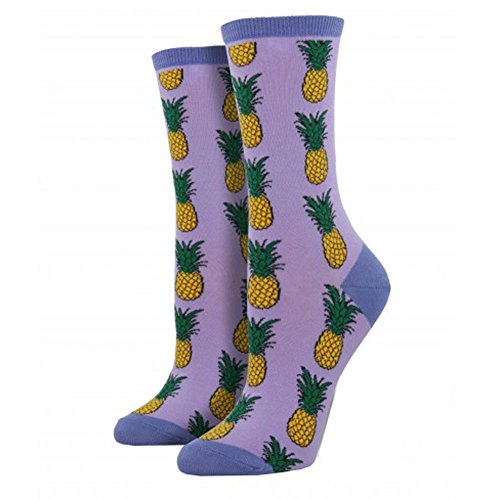 Product Cover Socksmith Pineapple Womens Crew Socks (Pineapple Lavender, Medium)