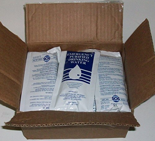 Product Cover SOS Emergency Water Pouches Survival Kits for Disaster Supplies, 5 Year Shelf Life - Case of 48