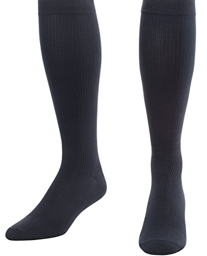 Product Cover Made in The USA - Medical Compression Socks for Men, Firm Graduated Support Socks 20-30mmHg - Closed Toe - 1 Pair - Absolute Support, SKU: A104NV3 (Navy, Large) - Helps with Poor Circulation, Edema
