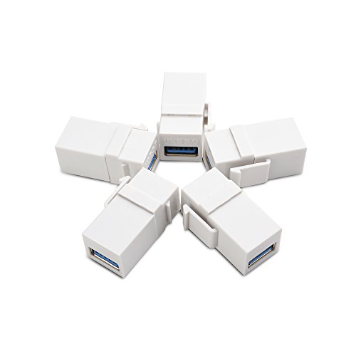 Product Cover Cable Matters (5-Pack) USB 3.0 Keystone Jack Inserts in White