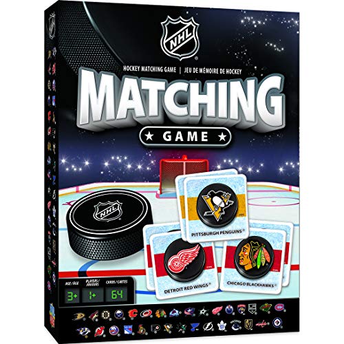 Product Cover MasterPieces NHL Matching Game, 64 Cards, For Ages 3+