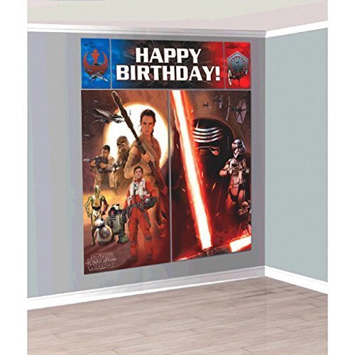 Product Cover Star Wars The Force Awakens Scene Setter Wall Decorations Kit - Kids Birthday and Party Supplies Decoration