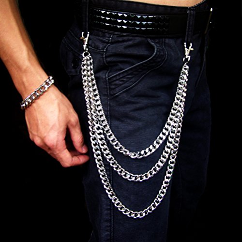 Product Cover Pixnor Hip Hop Punk Pants Trousers Wallet Key Chain Motorcyle Jean Gothic Rock