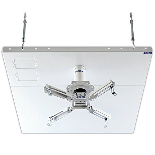 Product Cover QualGear Pro-AV QG-KIT-S2-3IN-W Projector Mount Kit Accessory Suspended Ceiling 2'x2' Adapter, White