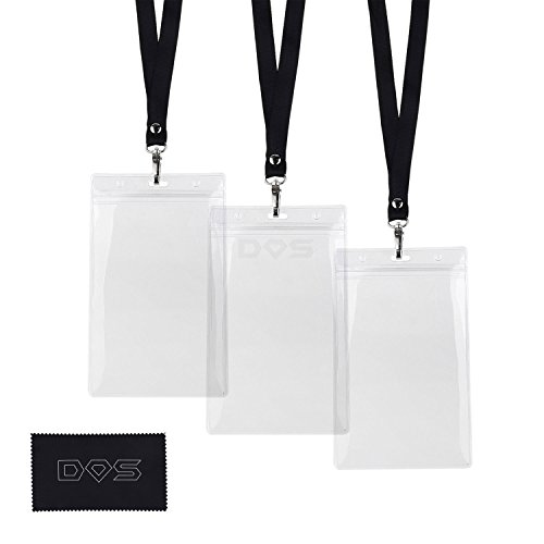 Product Cover Neck Lanyards (3 Pack) with Large Passport Holder (6 x 4 inch) - Passports, ID Bagdes, Plane Tickets, Driver's License, Credit Card, Cash, etc. - for Travel use