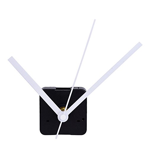 Product Cover White : Mudder Silence Quartz Clock Movement, 11/ 25 Inch Maximum Dial Thickness, 4/ 5 Inch Total Shaft Length (White)