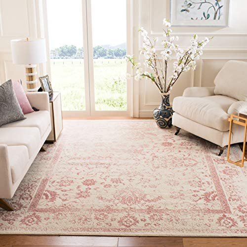 Product Cover Safavieh Adirondack Collection ADR109H Ivory and Rose Oriental Vintage Distressed Area Rug (4' x 6')