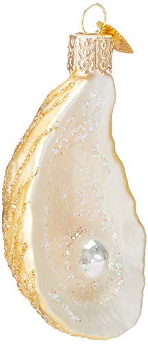 Product Cover Old World Christmas Beach Shells Glass Blown Ornaments for Christmas Tree, Oyster with Pearl
