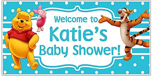 Product Cover Winnie the Pooh Baby Shower Banner Personalized Party Decoration
