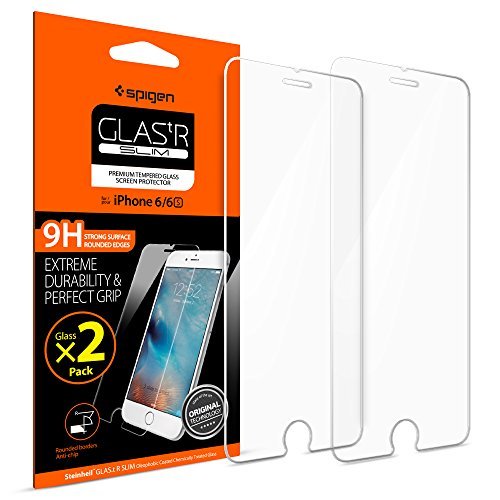 Product Cover Spigen Tempered Glass iPhone 6s Screen Protector [ Case Friendly ] [ 9H Hardness ] for iPhone 6 / iPhone 6s (2 Pack)