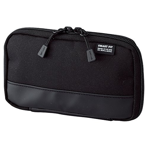Product Cover LIHIT LAB. Compact Pen Case (Pencil Case), Water & Stain Repellent, Black, 3.5
