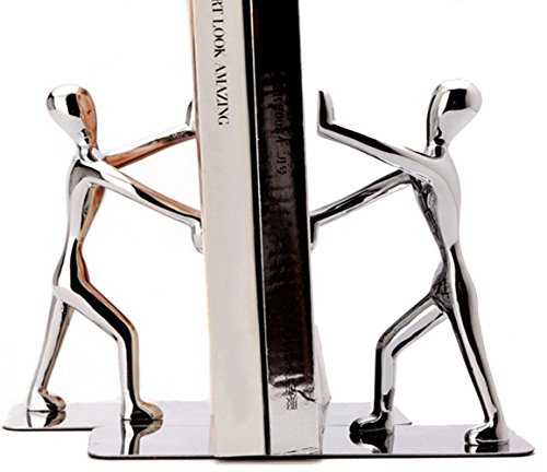 Product Cover Fasmov Heavy Duty Stainless Steel Man bookends Nonskid Bookends Art Bookend,1 Pair
