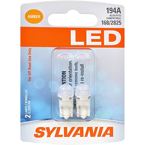 Product Cover SYLVANIA - 194 T10 W5W LED Amber Mini Bulb - Bright LED Bulb, Ideal for Interior Lighting (Contains 2 Bulbs)