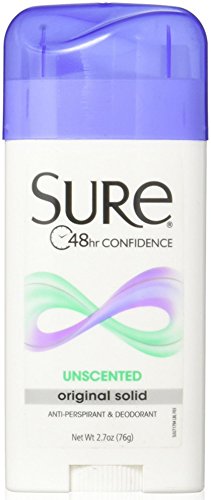 Product Cover Sure Original Solid Unscented, Anti-Perspirant Deodorant 2.70 oz (Pack Of 3)