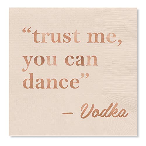 Product Cover C.R. Gibson ''Trust Me, You Can Dance -Vodka'' Funny Beverage Napkins, 20 ct., 5'' x 5''