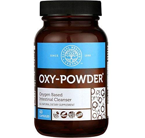 Product Cover Global Healing Center Oxy-Powder Oxygen Based Safe and Natural Colon Cleanser and Relief from Occasional Constipation (60 Capsules)