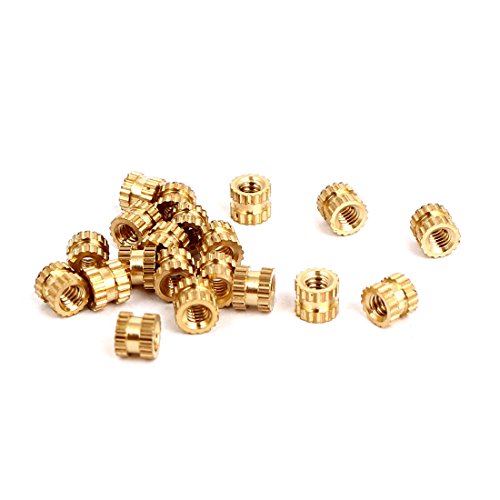 Product Cover uxcell M2x3mmx3.5mm Female Threaded Brass Knurled Insert Embedded Nuts 20pcs