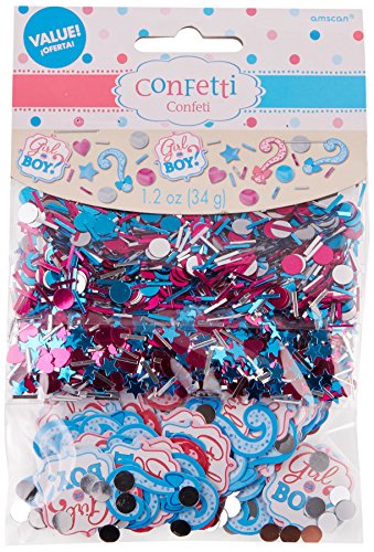Product Cover Amscan AMI 361573 Girl or Boy Confetti, One Size, Blue/Pink