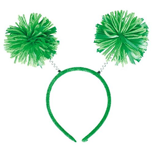 Product Cover Amscan Head Bopper Pom Pom Funny Costume Party Headwear, Green, 7.3 x 9