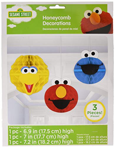 Product Cover Amscan 299597 Sesame Street Honeycomb Decorations Party Supplies (Pack of  3)