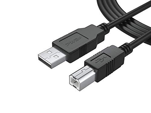 Product Cover 6Ft Long USB-2.0 Cable Type-A to Type-B High Speed Cord for Audio Interface, Midi Keyboard, USB Microphone, Mixer, Speaker, Monitor, Instrument, Strobe Light System Laptop Mac PC Type A to Type B